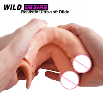 2020 New Big Anal Dildo Double Phallus For Woman Realistic Two Dildo Doble Penetracion Artificial Penis Suction Cup Adult toy 18 5