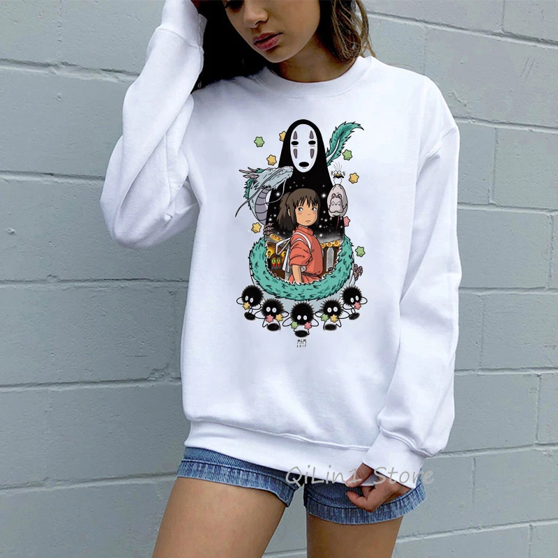 824108 O Толстовка Totoro Spirit out для мужчин и женщин Studio Ghibli Хаяо Миядзаки японского аниме Толстовка Осенняя зимняя одежда kawaii джемпер - Цвет: 824108 O