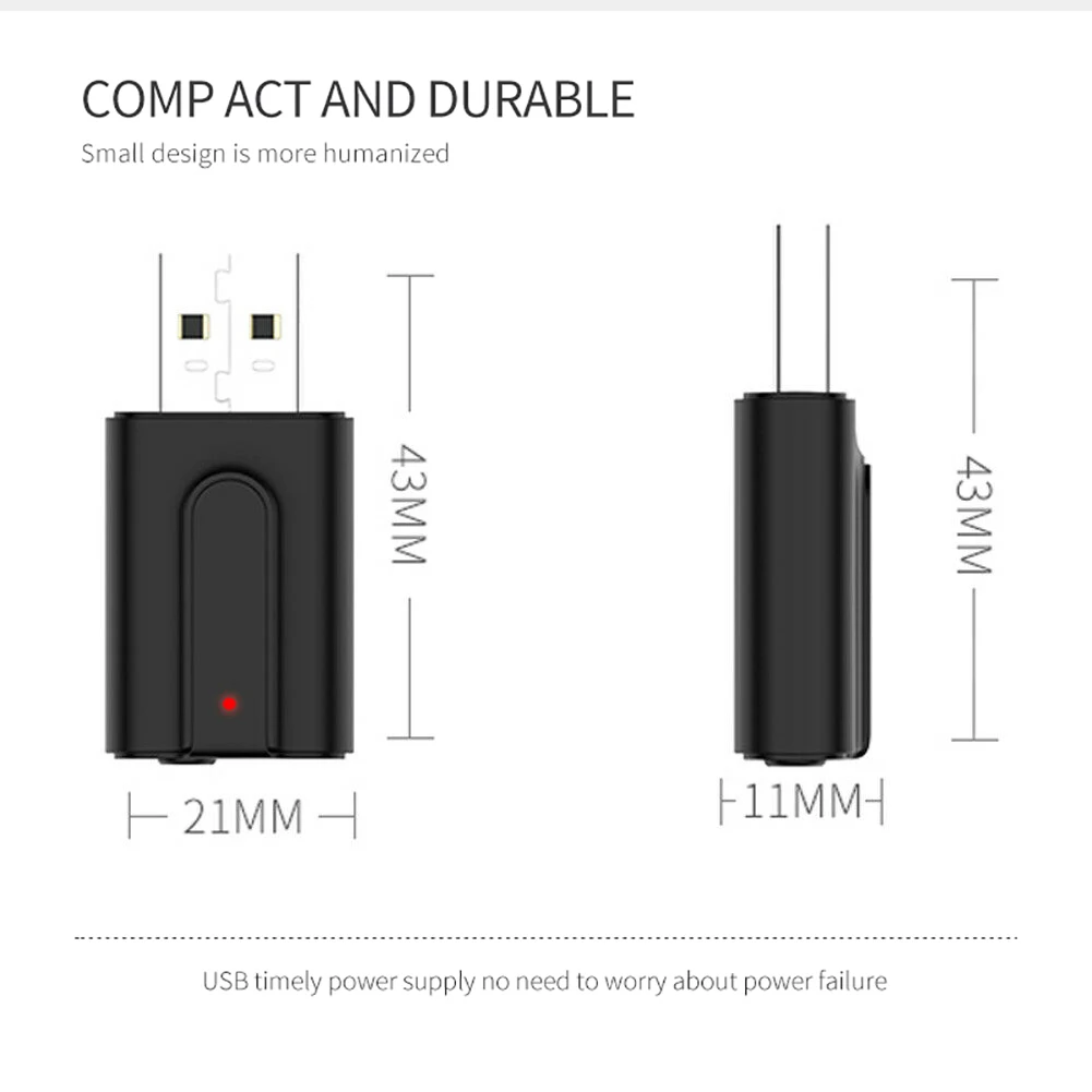 BT 5,0 A2DP Bluetooth передатчик приемник 2 в 1 3,5 мм Aux HIFI стерео аудио USB беспроводной мини-адаптер для динамиков автомобиля ПК ТВ