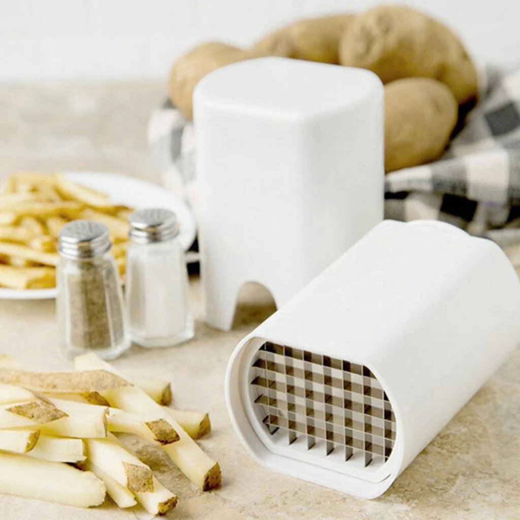 Multifunctional White Cut Slicer French Fry Potato Chip Cutter Kitchen Tool