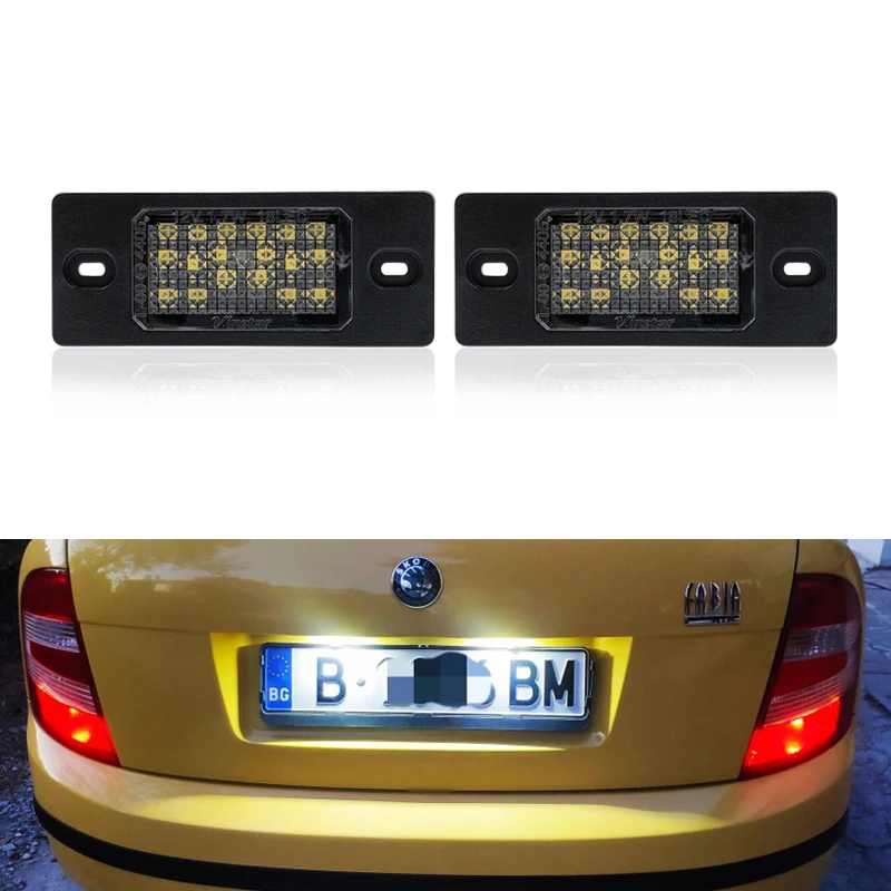 2x For Skoda Fabia Mk1 6y Smd Canbus Led License Plate Lights Lamp Signal Lamp Aliexpress