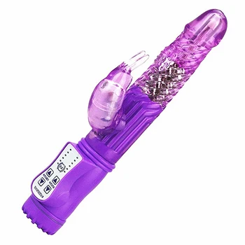 12 Modes Jelly Vibration Rotation Rabbit G Spot Vibrator Massager Sexy Wand Swirling beads and vibrating swan sex toys for woman 2