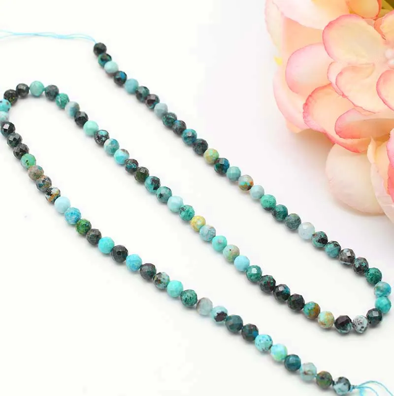 4-12mm Natural True Phoenix Faceted Round Bead For Jewelry Making Findings DIY Bracelet Necklace 15.5