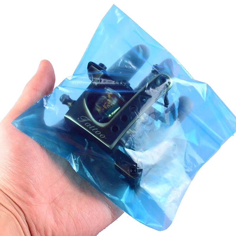 

200Pcs 13cmx13cm Disposable Blue Tattoo Clip Cord Sleeves Bags Covers Bags For Tattoo Machine Permanent Makeup Tattoo Accessory