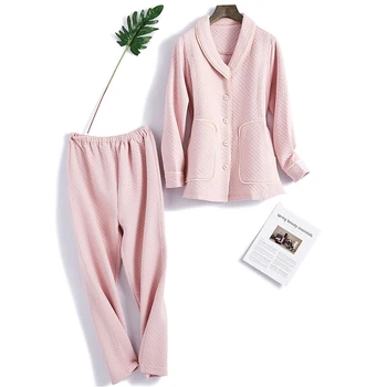 

Women Pajamas Set Winter Maternity Pajamas Suit Cotton Breastfeeding Pajamas Pregnant Sleepwear M-XL