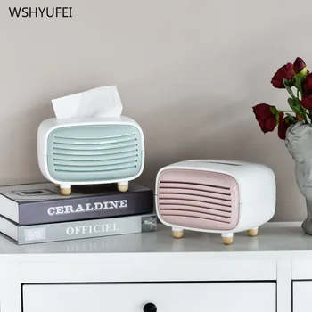 

1Pcs Nordic simple cute net red ins pink wooden tissue box creative paper box home bedroom living room coffee table storage tray