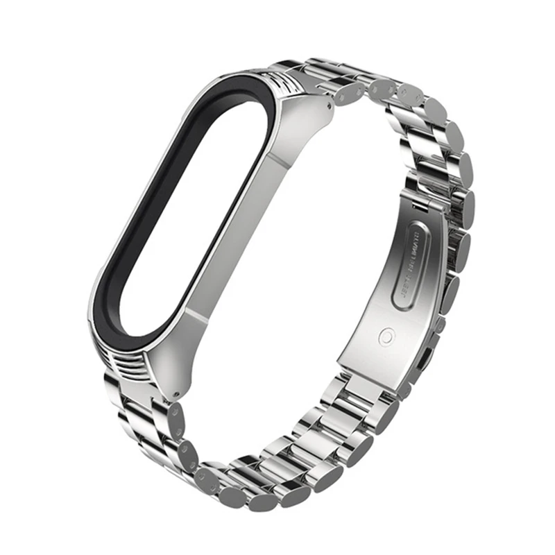Silver band Mi jobs mi band 4 металлический ремешок для Xiaomi mi Band 4 браслет из нержавеющей стали mi Band 4 ремешок на запястье mi band 3 браслет NFC Global - Цвет: Silver band