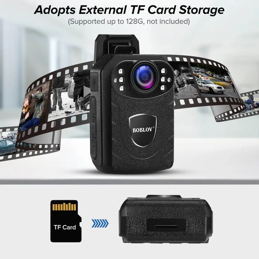 Boblov KJ21 Pro Body Worn Camera HD 1296P DVR Video Security Cam IR Night Vision Wearable Mini Camcorders police camera