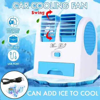

Car Air Conditioner Portable Air Conditioning Humidifier Purifier USB Cool Cooling Fan Desktop Air Personal Space Cooler Fan