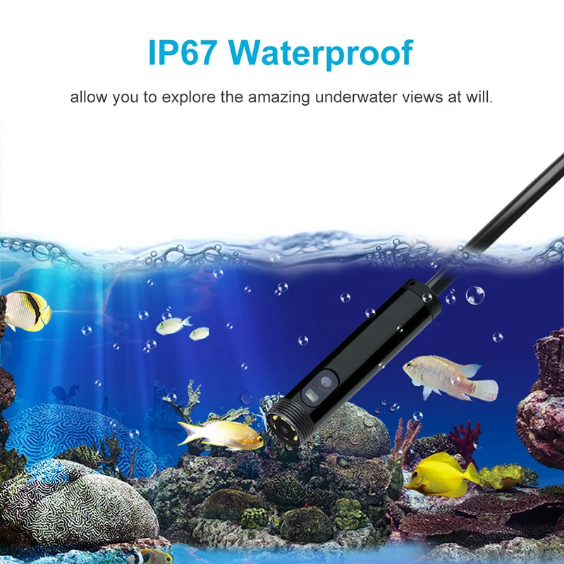 Dual Lens Car Endoscope Camera 8mm Type C USB Connect Boroscope Flexible Camera Pipe Inspection Screen for Android Phone 3