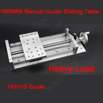 

1000MM Stroke 40" XYZ Axis Cross Manual Sliding Table Slide Linear Stage SFU1605 Ballscrew HG15 Guide Platform Handwheel Lock