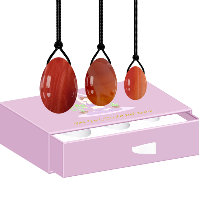 Stone Yoni Eggs Drilled Jade Egg Set with Box Women Kegel Exercise Vaginal Muscle Tightening  Feminine Hygiene Product