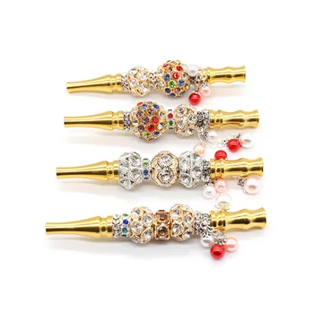 

Length 118mm Bead Chain Pattern Modeling Metal Cigarette Holder Removable Portable Yanju Pipe