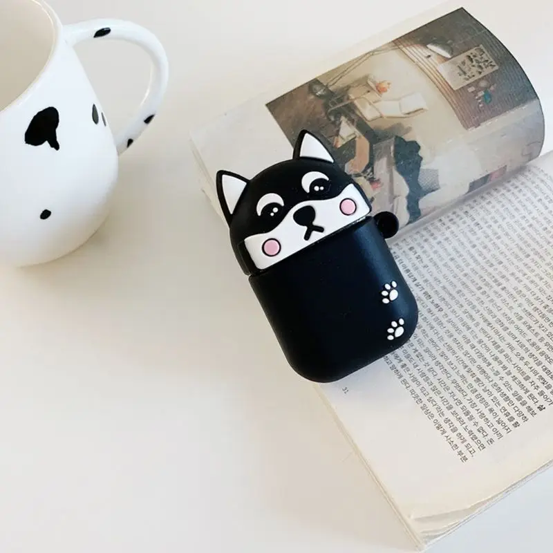 Cute Cartoon Dog Animal Pattern Protective Case Silicone Cover for Airpods 1/2 for smart watch