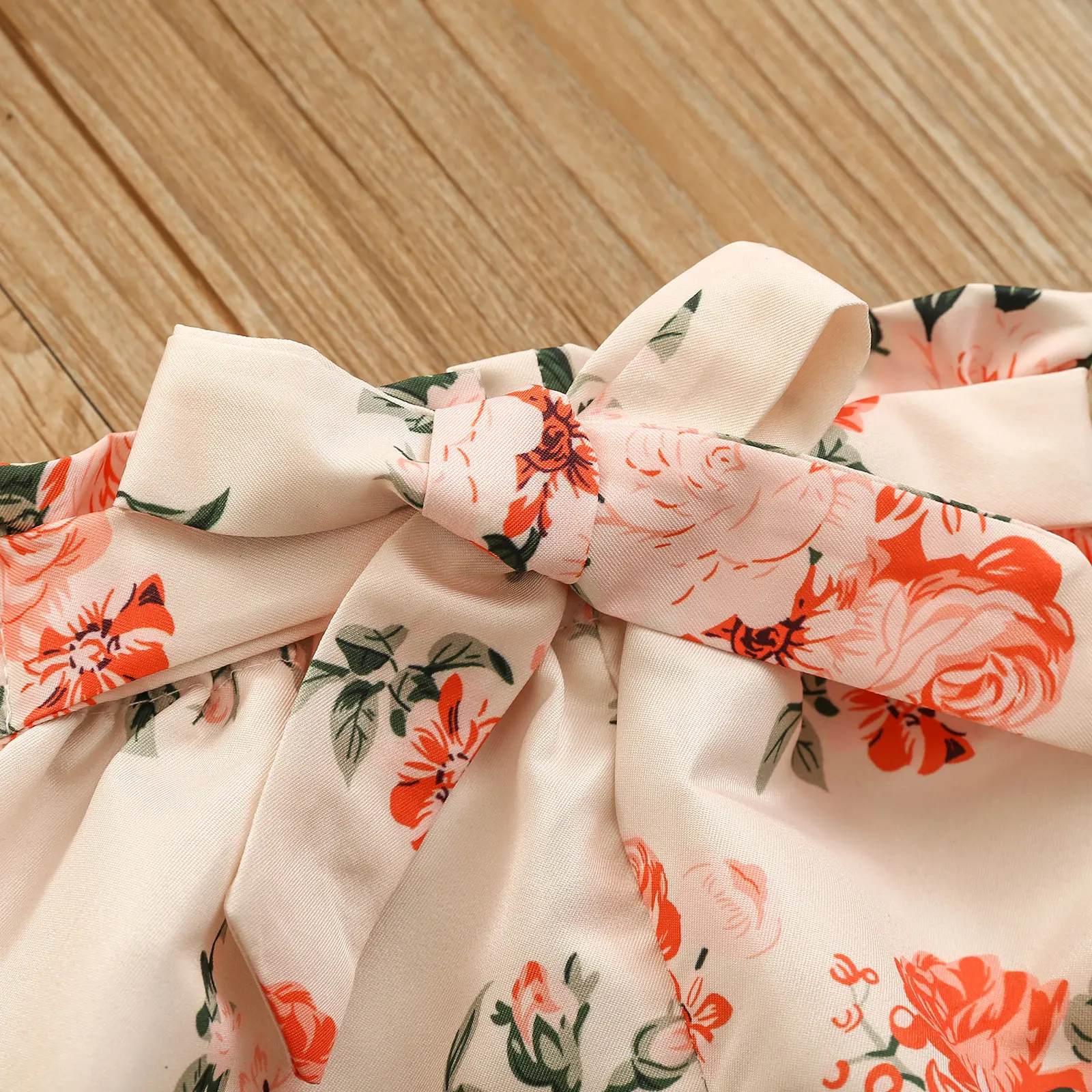 Citgeett Baby Girl Summer Outfit – Ruffle Romper, Floral Shorts & Headband 4