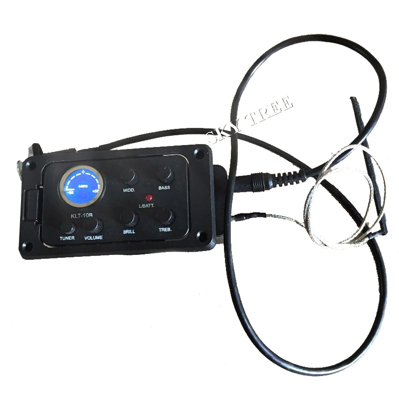 

5pcs/lot 5 Bands Ballad Guitar Pickup KLT-10B Small Size Easily Installed with Blue Indicator Guitar Tuner