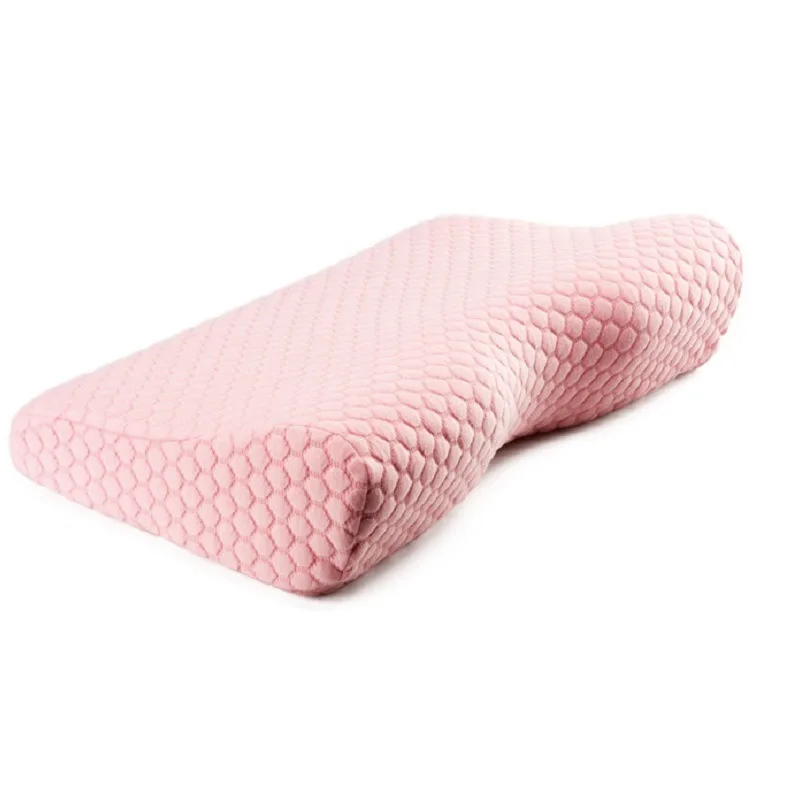 pink standard Ортопедическая подушка для путешествий, подушка для шеи с эффектом памяти, массажер с медленным отскоком, шейный массажер, забота о здоровье, улучшенная мягкая подушка для сна - Цвет: pink standard