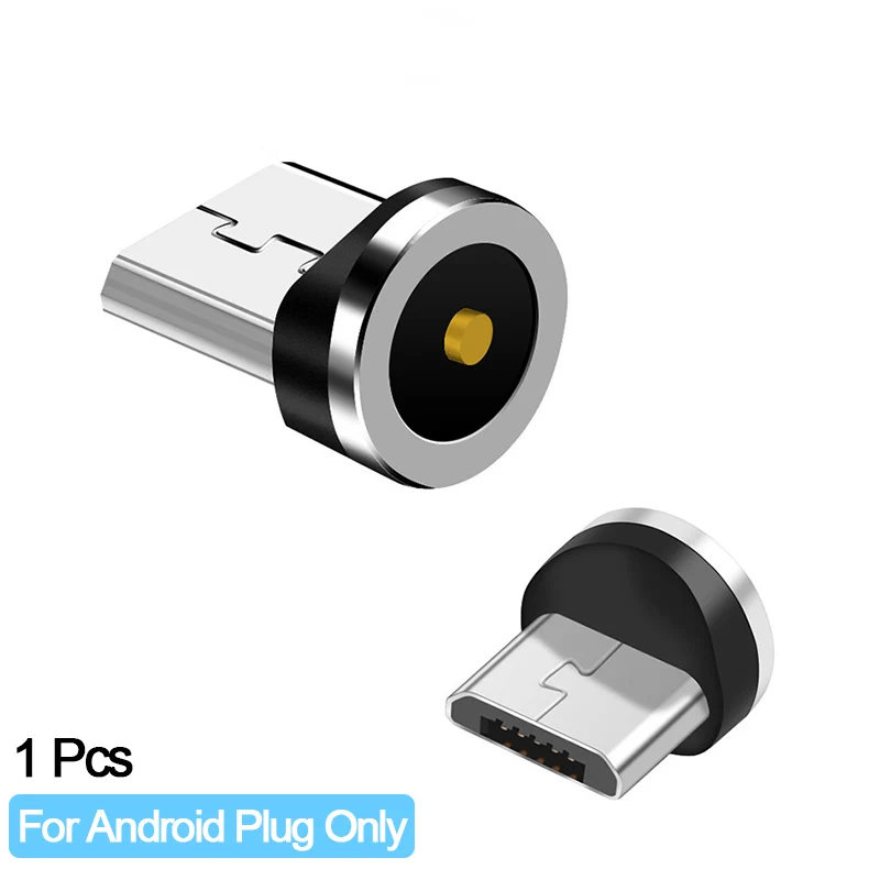 Micro 1Pcs plug Magnetic Plug for iphone Type C Micro USB C 8 pin plug Mobile Phone Cables Fast Charging for samsung galaxy note 8 Magnetic Plug - Цвет: Micro 1Pcs plug