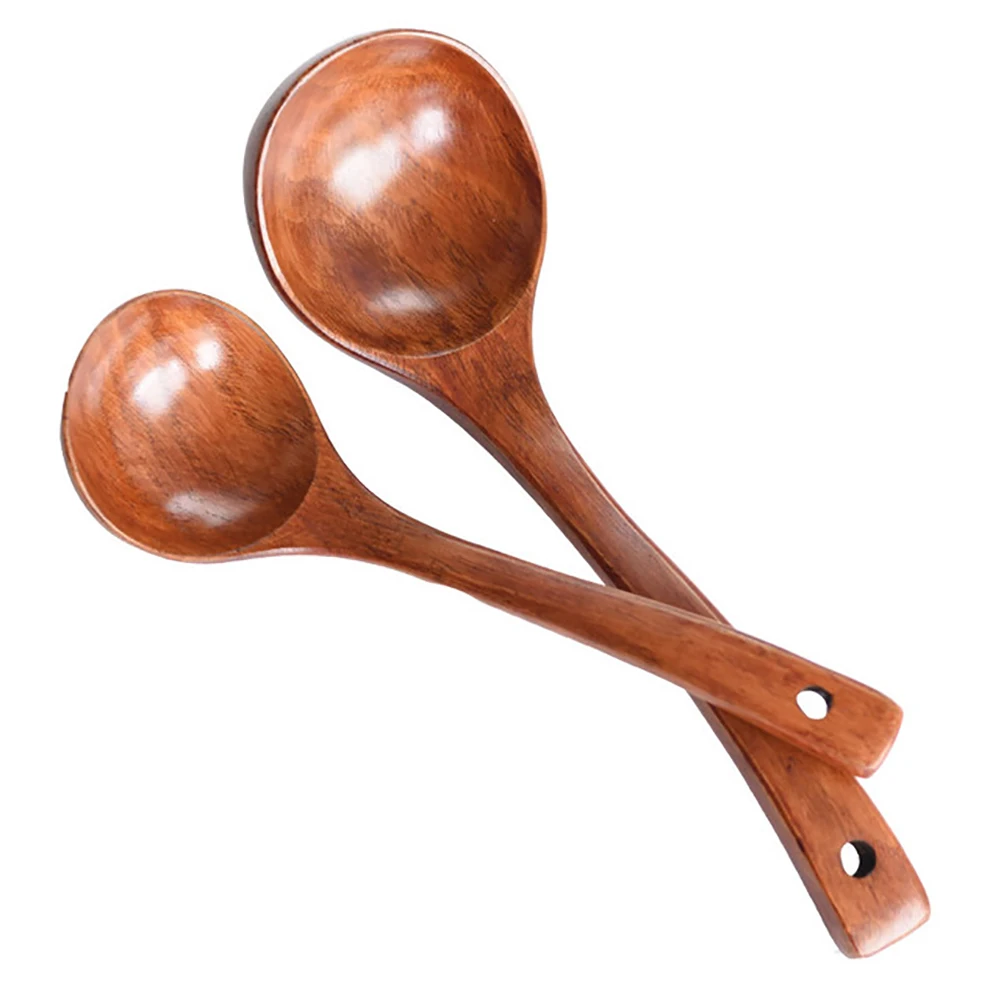 Длинная Деревянная Ручка ковш Суп каша кухонная ложка посуда инструмент
