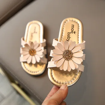 

2020 New Children's Shoes Children's Sandals For Toddler Girl Princess Sweet Soft Sun Flower Girl Slippers Slideshow 21-30