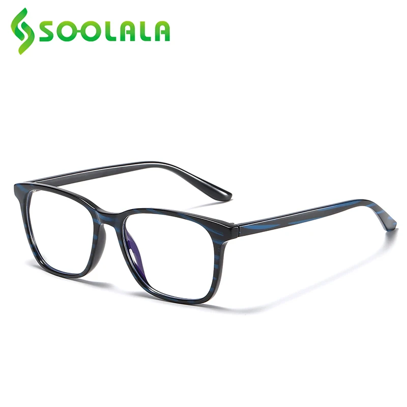 SOOLALA Ultraleicht Retro Anti Blau Licht Lesebrille Männer Frauen Brille Vergrößerungs Presbyopie Brille Gafas Lectura Hombre