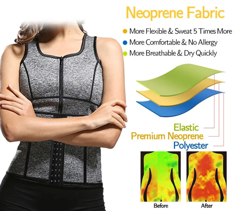 Waist Trainer Sauna Neoprene Top Flat 