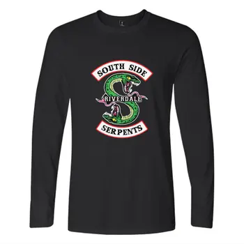 

New Riverdale T-shirt Woman Kpop Clothes South Side Serpents T Shirt Casual Cotton Long Sleeve Pullovers Tops Streetwear Shirts