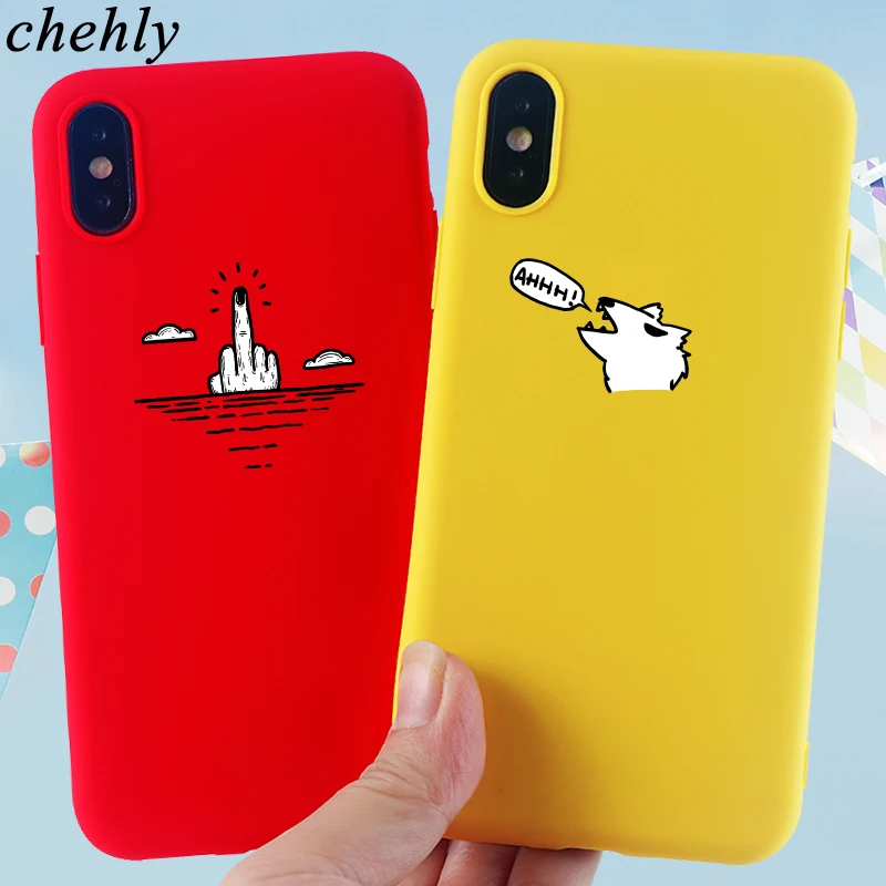 

Fashion Phone Case for iPhone 6s 7 8 11 Plus Pro X XS MAX XR Cute Cartoon Cases Soft Silicone Fitted TPU Back Accessories Covers