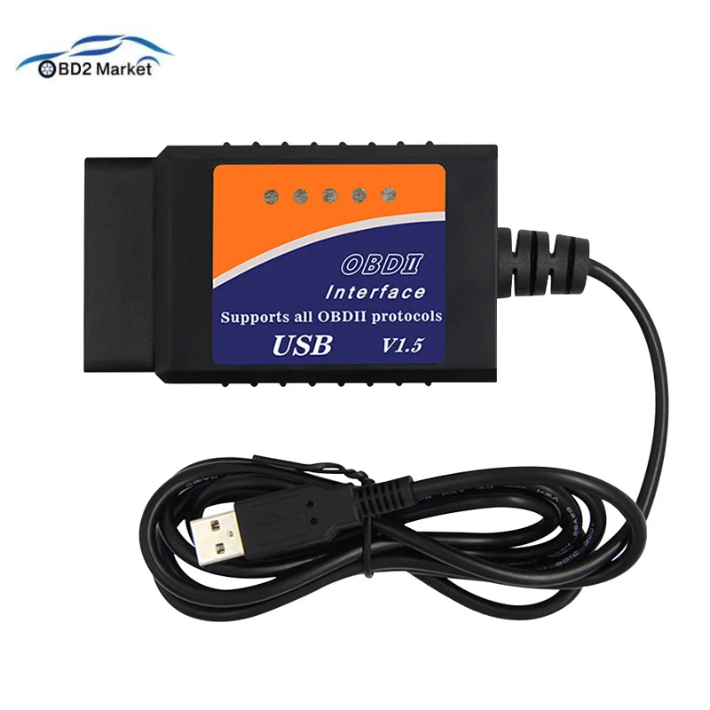 Original OBD2 Scanner elm327 v1.5 USB PIC18F25K80 Auto diagnostics scanner code reader ELM 327 V1.5 for FORScan | Автомобили и