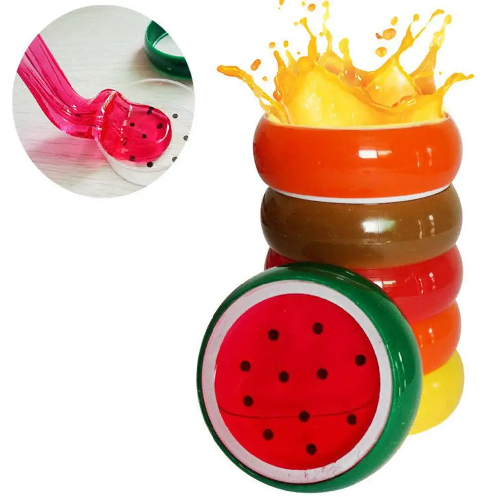 

Magic Fruit Crystal Clay Slime Rubber Mud Plasticine Kids Intelligent DIY Toy Exercise hands eyes brain coordination ability
