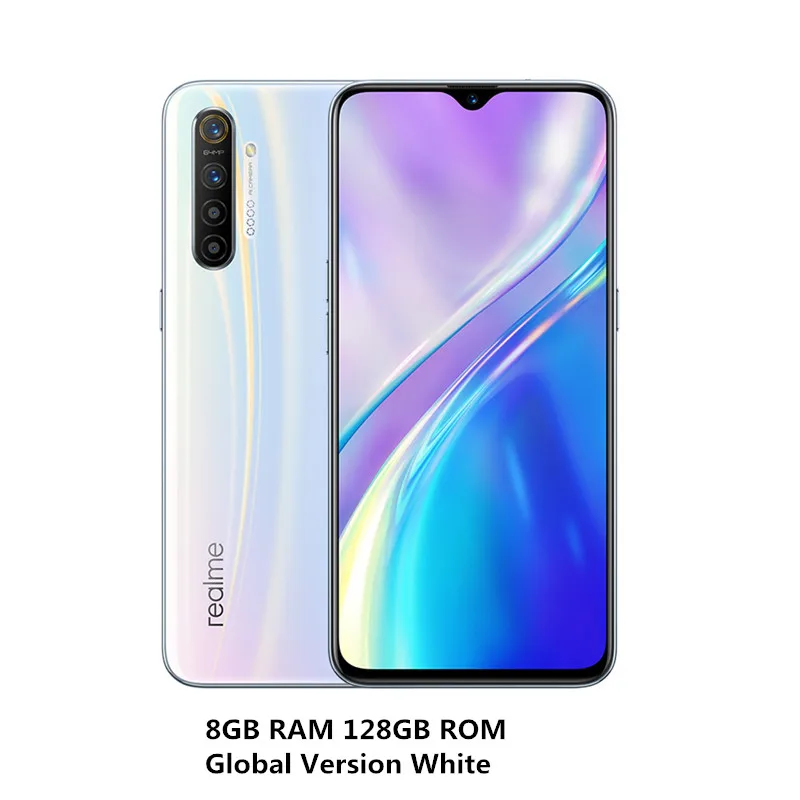 REALME X2 6," Super AMOLED Экран Snapdragon 730 Octa Core 64MP Quad Камера телефон nfc VOOC 30 Вт Быстрая зарядка для мобильного телефона - Цвет: 8GB 128GB White G