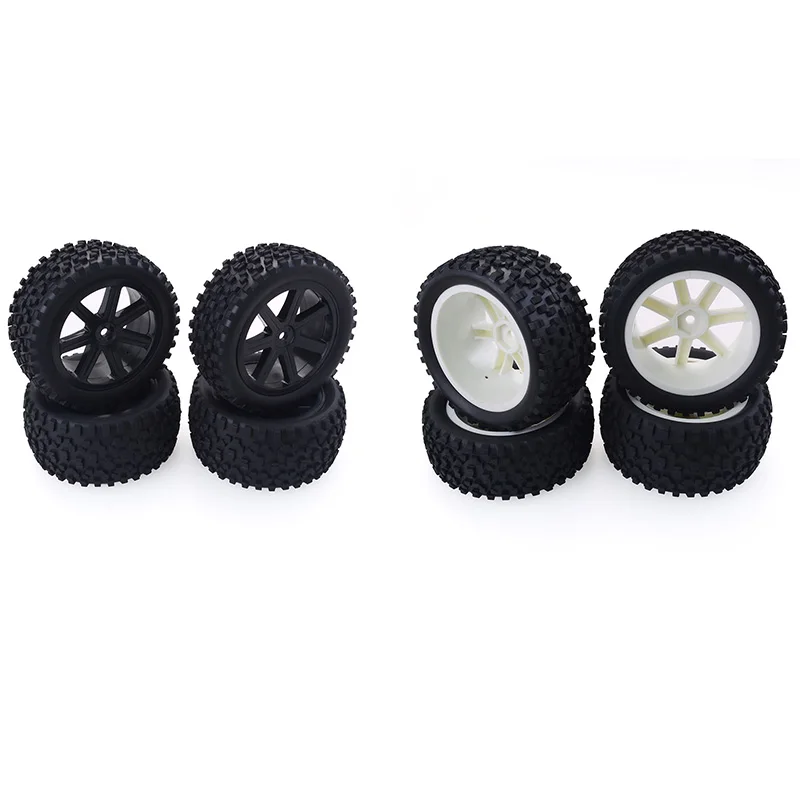 

4Pcs 1/10 RC Truck Rubber Tire Wheel Tyre Alloy Wheel Rims Replacement Tire for ZD Racing Buggy Crawler Car RC Model Parts