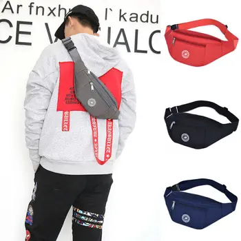 

Men Women Waist Bum Bag Fanny Pack Belt Money Pouch Wallet Zip Travel Hiking Bag Black Blue Red Gray