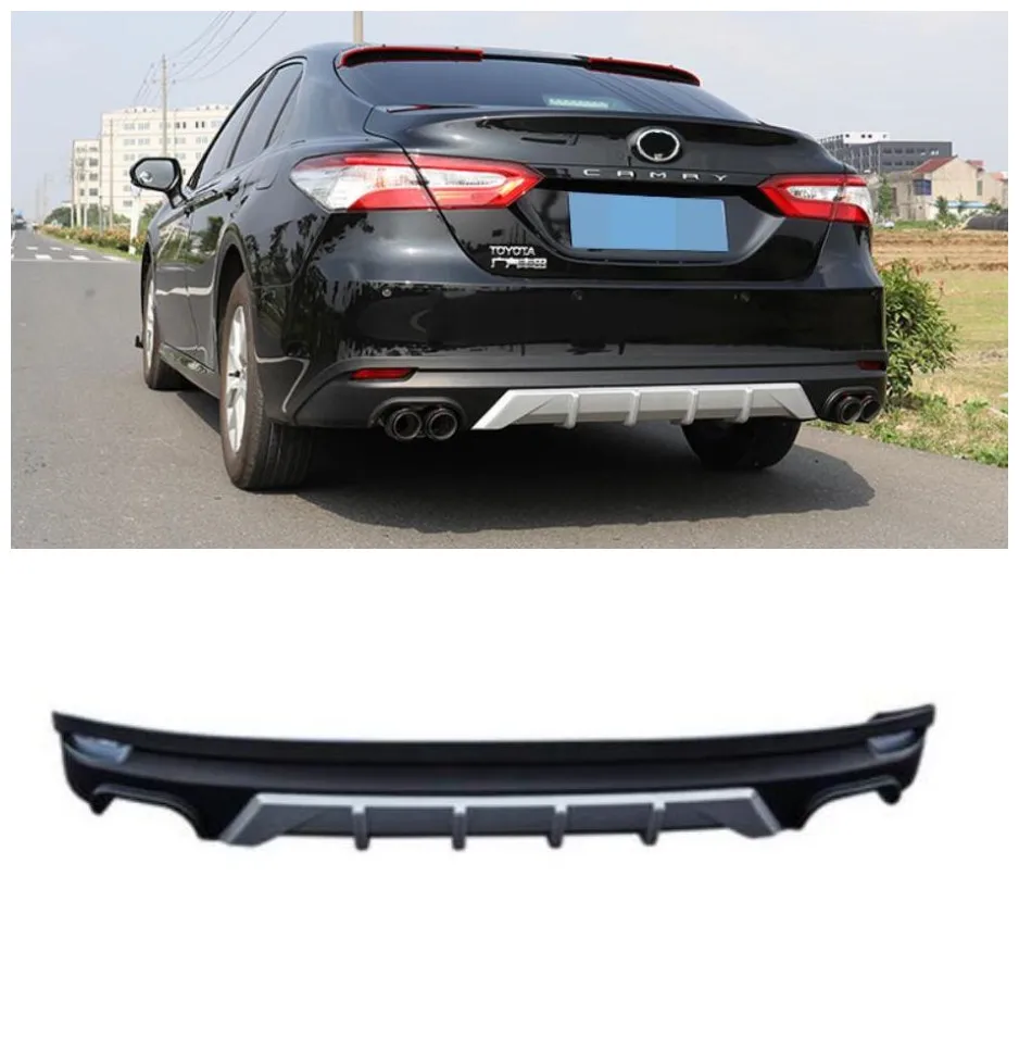 

ABS Car Rear Trunk Lip Bumper Diffuser Protector Fits For Toyota camry 2018 2019