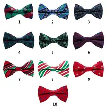 Мужская Рождественская бабочка Классическая Рождественская елка снежинка с принтом фестиваль Праздник Вечеринка B0KD