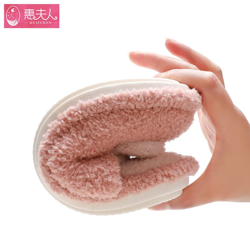 New Cotton Slippers Non-slip Couple Lovely Warm Cotton Mop That Occupy with 2023 Indoor Four Seasons Floor Female of The Winter