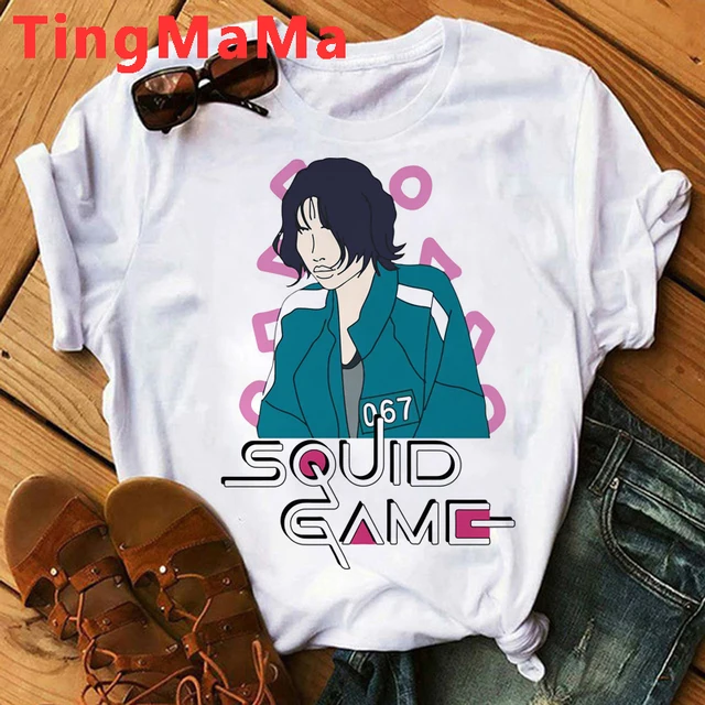 Korean TV Squid Game T Shirt Men Kawaii Cartoon Summer Tops 456 Graphic Tees Unisex Harajuku Fashion Korean Style T-shirt Male 69263
