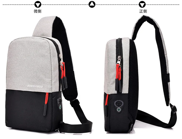 New Style Contrast Color Chest Bag Men And Women-Versitile Fashion Crossbody Bag Outdoor Casual Sports Bag Wholesale