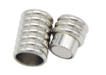 

Stainless Steel Magnetic Clasp, Column, plated,hole size 6mm, Sold By Lot, 20 pcs/Lot