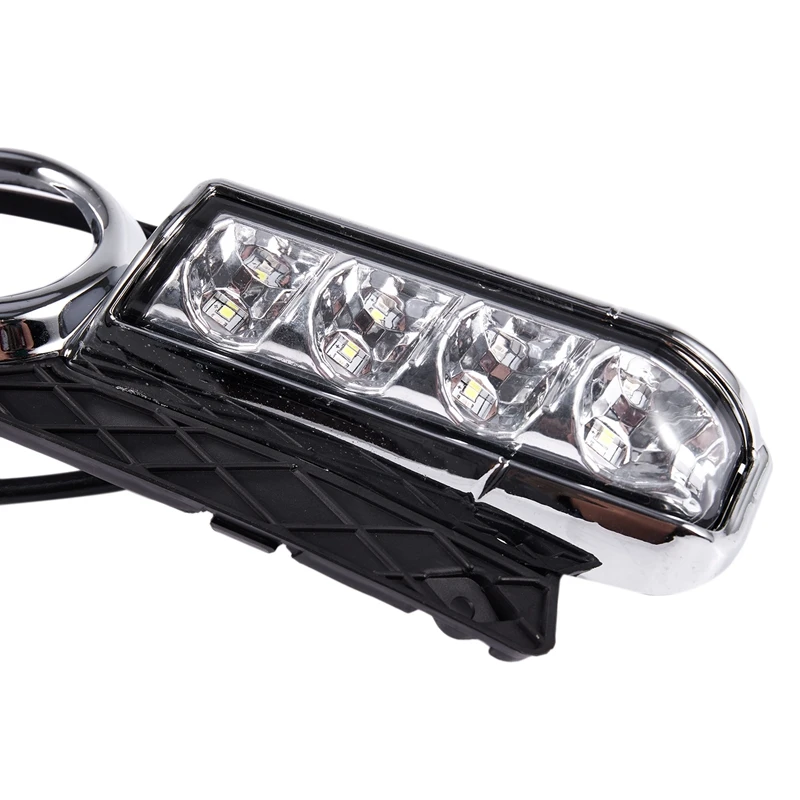 СВЕТОДИОДНЫЙ DRL Дневной светильник противотуманная фара автомобиля 12V для бега светильник s для Защитные чехлы для сидений, сшитые специально для Mitsubishi Lancer EX 2009