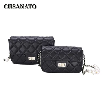 

CHSANATO Fashion Pearl Chain Shoulder Bags for Women Luxury Handbags Designer Small Lady Travel Messenger Crossbody Bags Logo