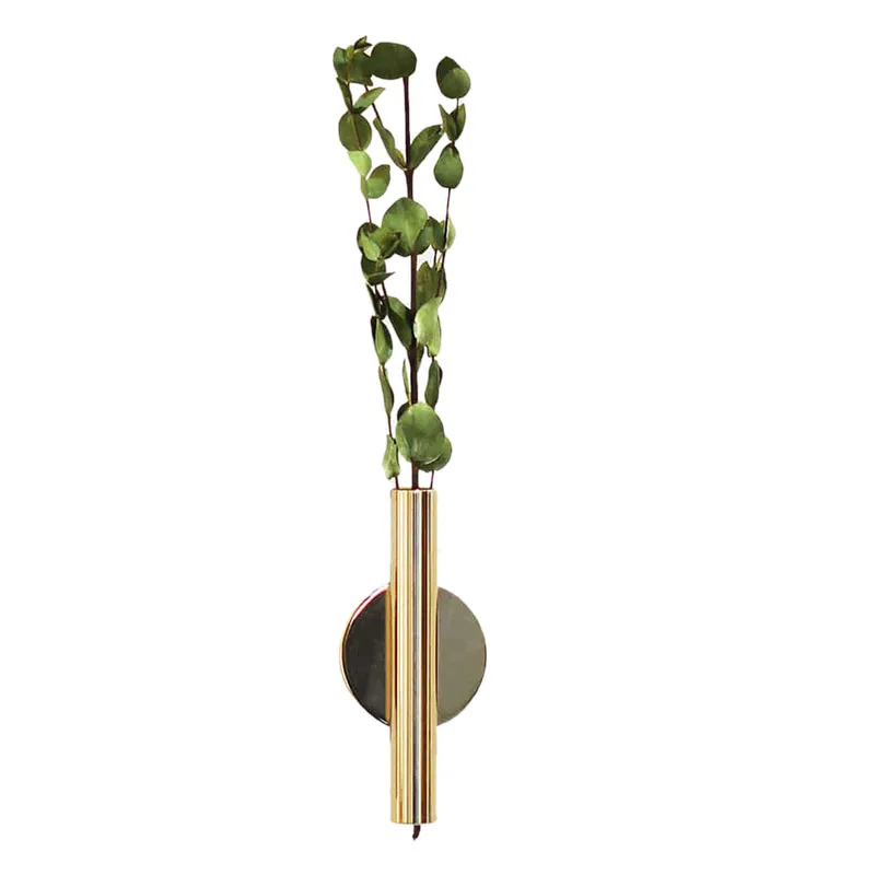 gold Скандинавский постмодерн настенная ваза икебана букет из сушеных цветов Настенная Наклейка цветочный горшок креативный домашний декор - Цвет: gold