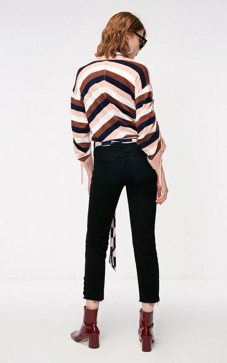 ONLY New Loose Open-forked Tie Sleeve Knitted Sweater | 118324531