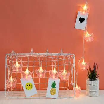 

10 LEDs Photo Clips String Light Butterfly Shape Memory Show Party Store Decor NEW