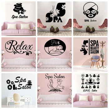 

Beauty SPA Salon Vinyl Wall Stickers Self Adhesive Wallpaper For Beauty Salon Rooms Wall Decals Diy Home Decor Sticker Mural