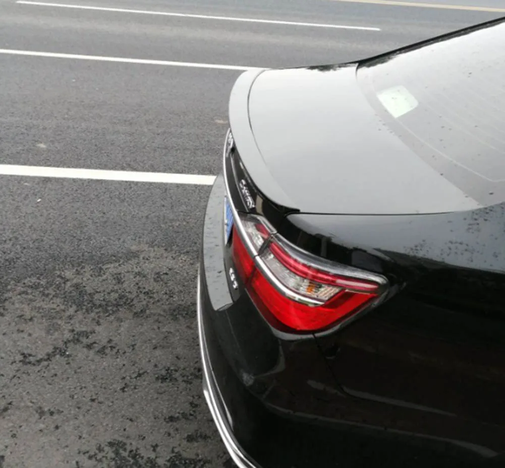 Для Toyota Camry ABS спойлер заднего багажника, крыла губ черный, белый цвет 2012 2013