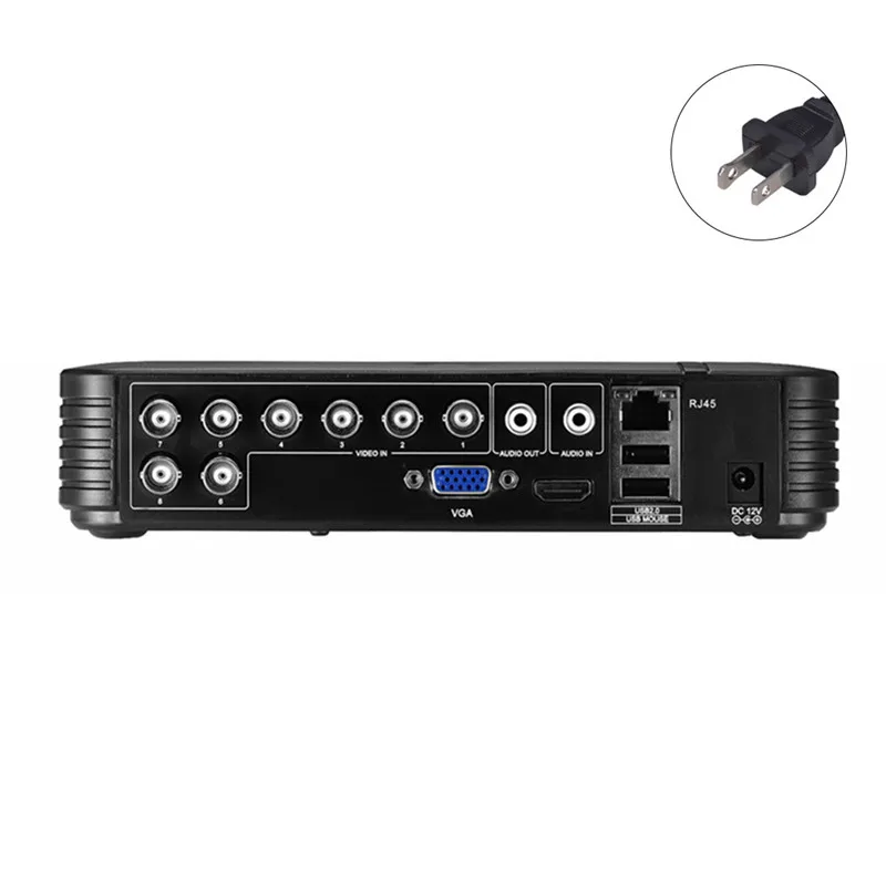 4CH 8CH CCTV AHD DVR Мини Гибридный 1080N NVR видео рекордер AHD IP аналоговая камера DVR видеонаблюдения безопасности CCTV рекордер - Цвет: 8CH US plug