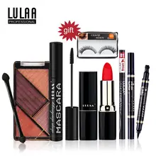 Lulaa 8 шт. наборы для макияжа Профессиональные Тени для век палитра бровей ручка тушь для ресниц хайлайтер палочка макияж наборы ежедневного использования косметическая кисточка