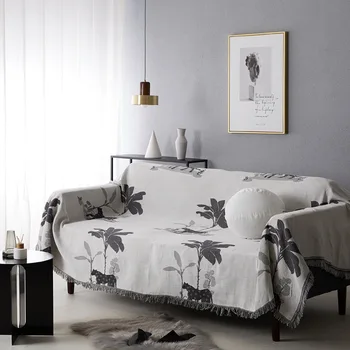 

Double-Sided Sofa Cover Decorative Sofa Blanket With Tassel Tapestry Throw Blankets For Travel Plane Cobertor Bedspread