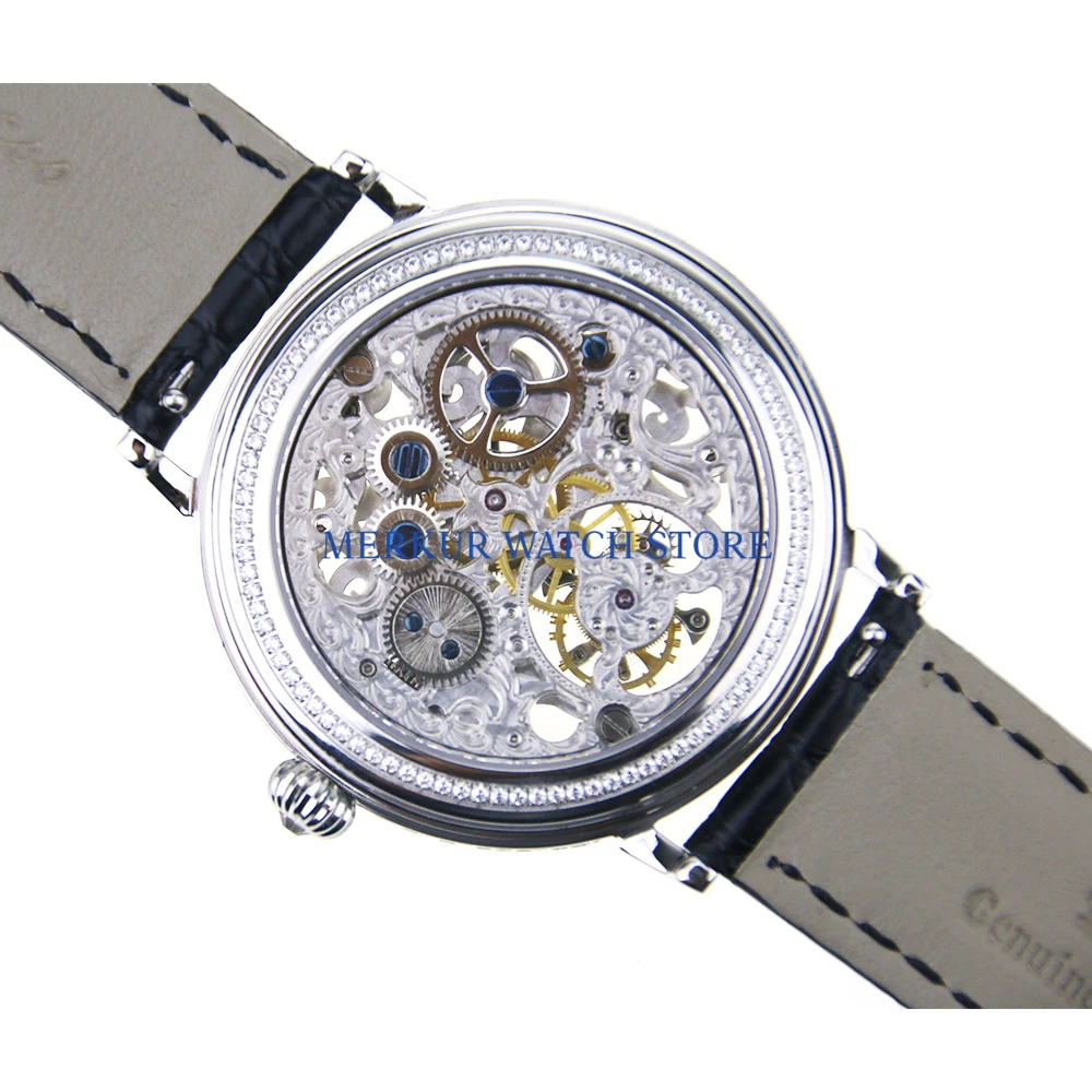 Sugess мужские часы Летающая Механическая Чайка ST8000K Tourbillon движение Skelenton Роскошный Полный Кристалл платье